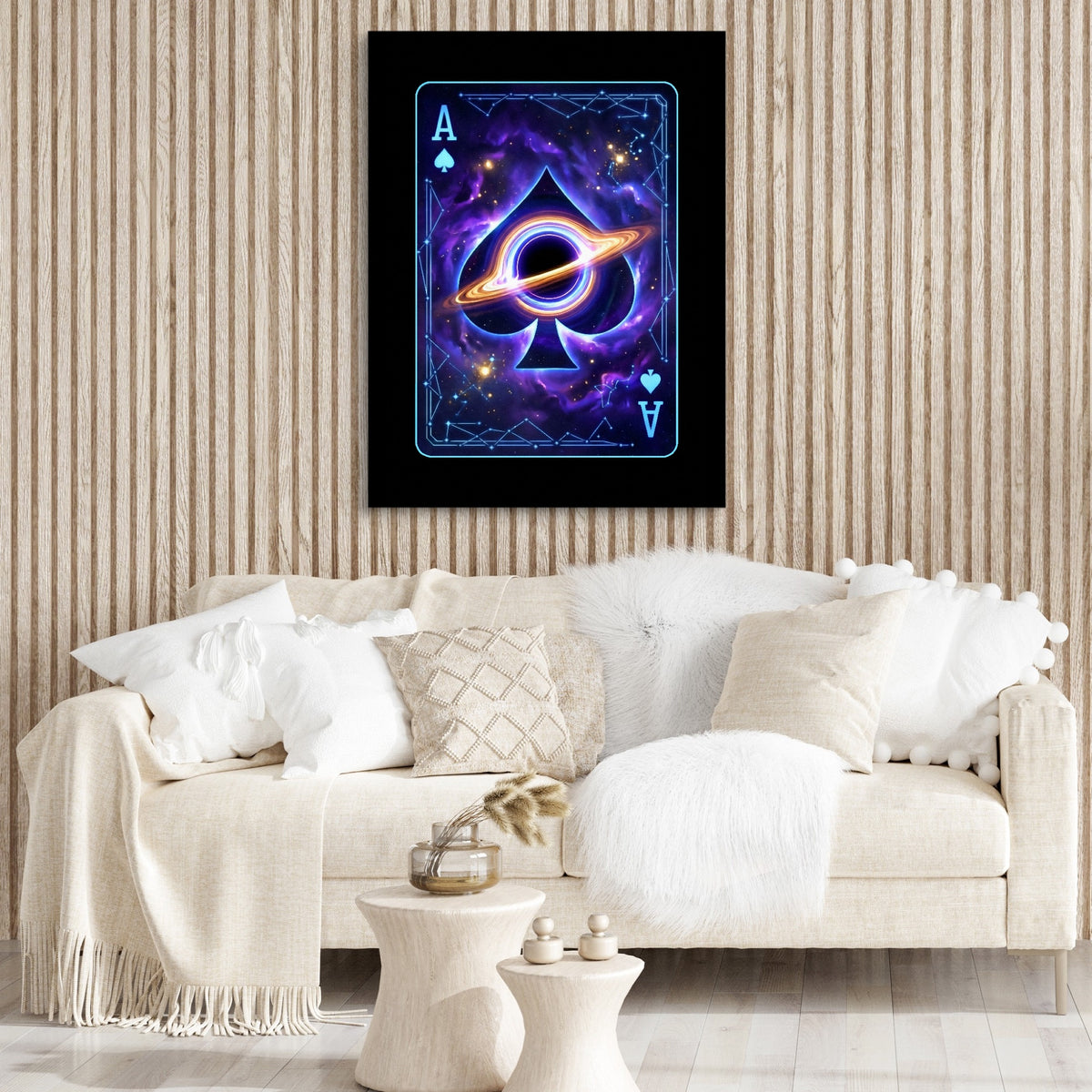 Space Ace Spades Card — space ace spades card sq boujie couch 1port flush print