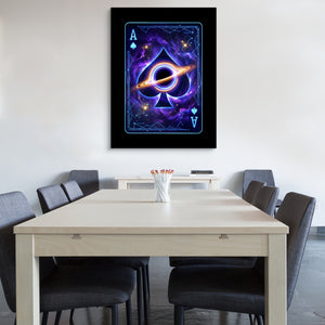 Space Ace Spades Card — space ace spades card sq office wall 1port flush print