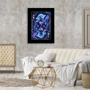 Space Jack Spades Card — space jack spades card sq cement wall luxury room 1port flush print