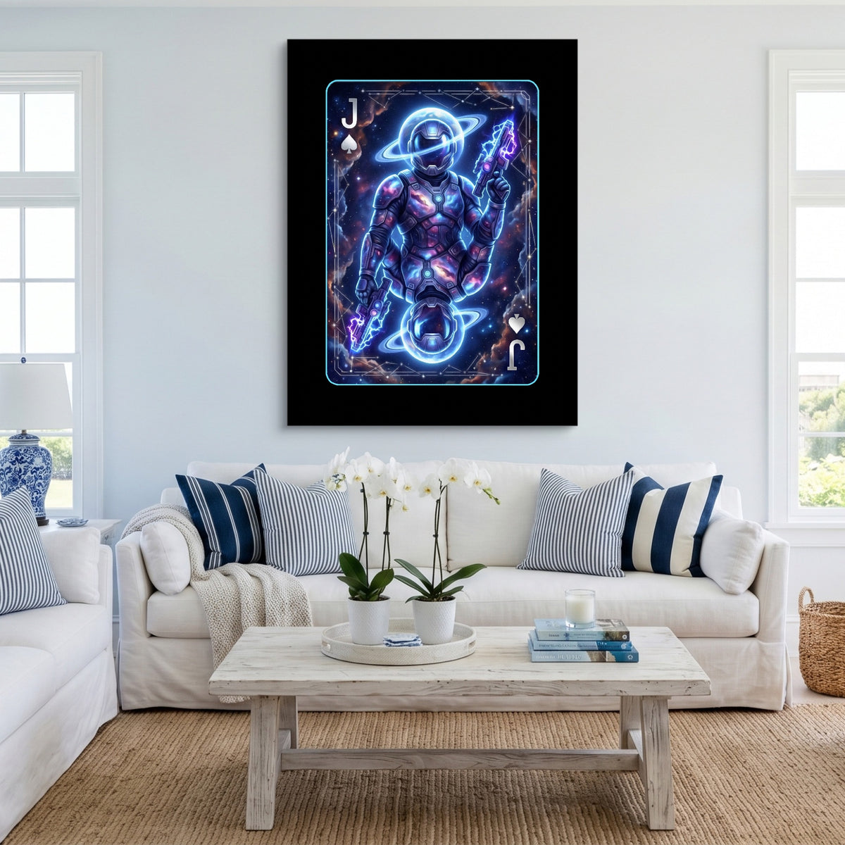 Space Jack Spades Card — space jack spades card sq cute livingroom 1port flush print