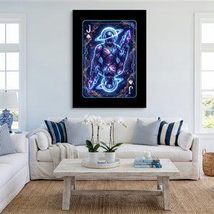 Space Jack Spades Card — space jack spades card sq cute livingroom 1port flush print