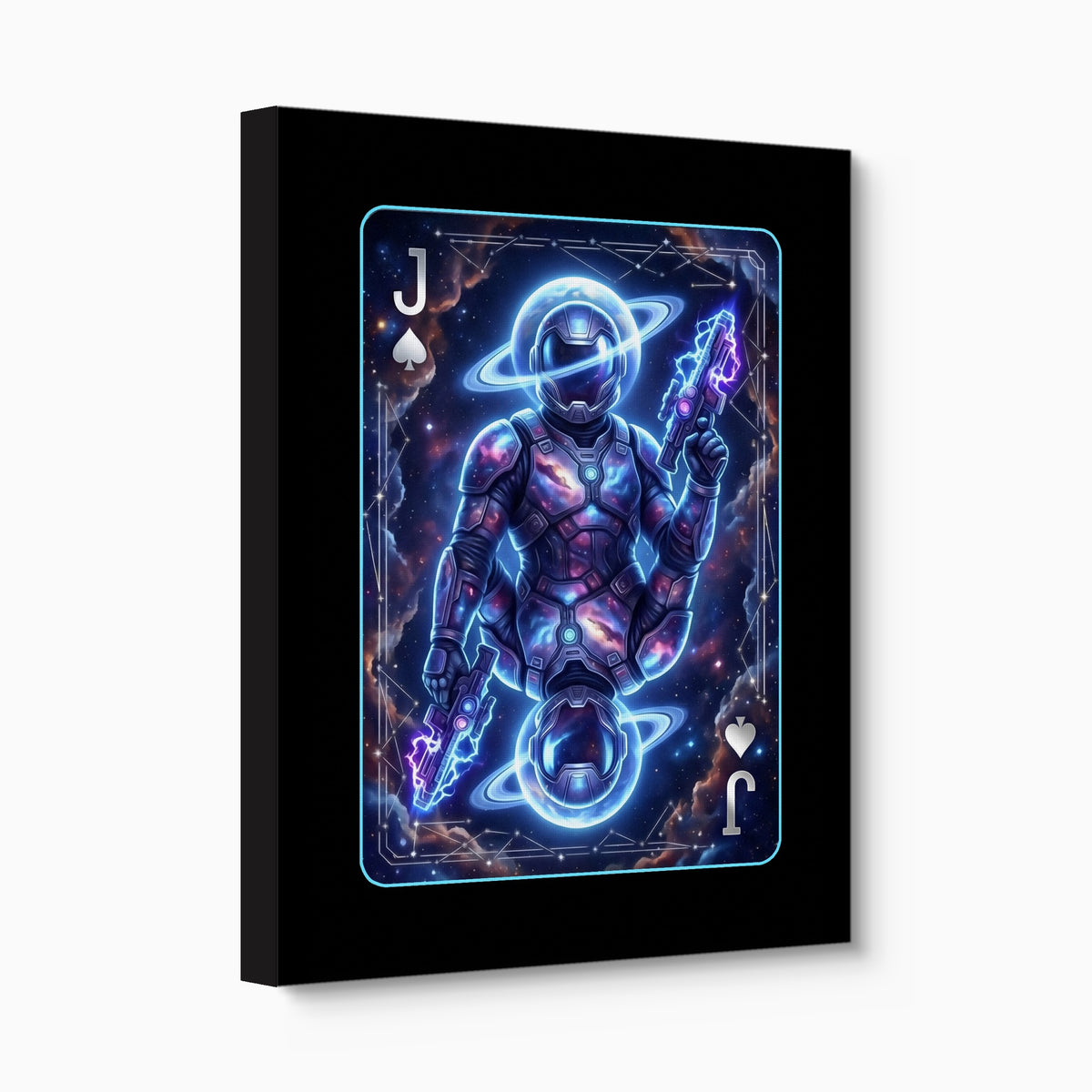 Space Jack Spades Card — space jack spades card angled flush print