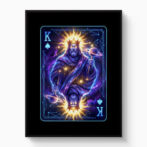 Space King Spades Card — space king spades card white studio framed black
