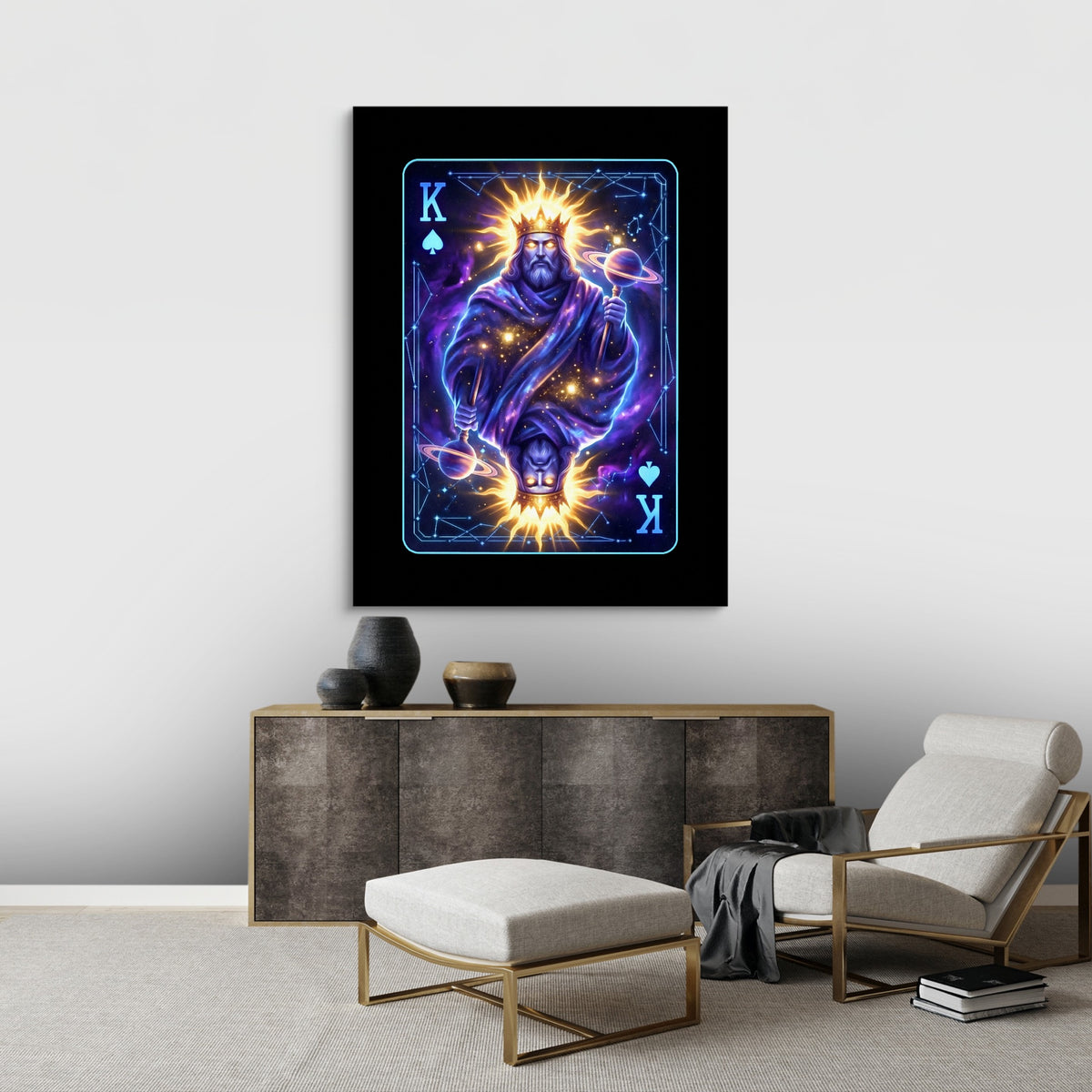 Space King Spades Card — space king spades card sq best living room 1port flush print