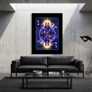 Space King Spades Card — space king spades card sq grey luxury 1port flush print