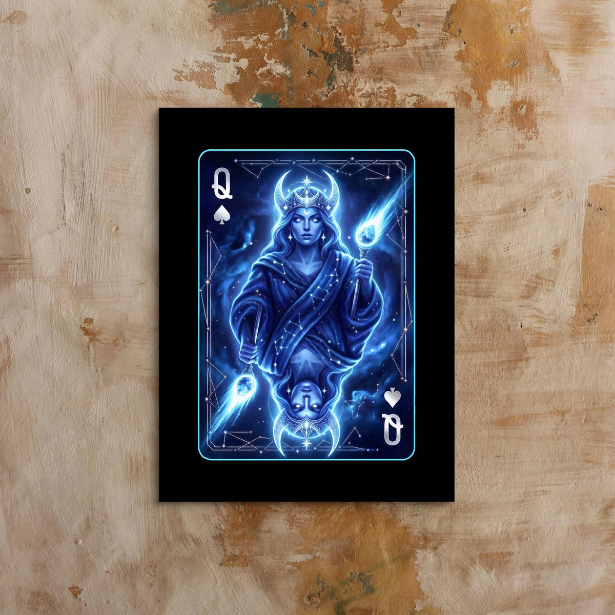 Space Queen Spades Card — space queen spades card sq bed 1 clay beige 1port flush print