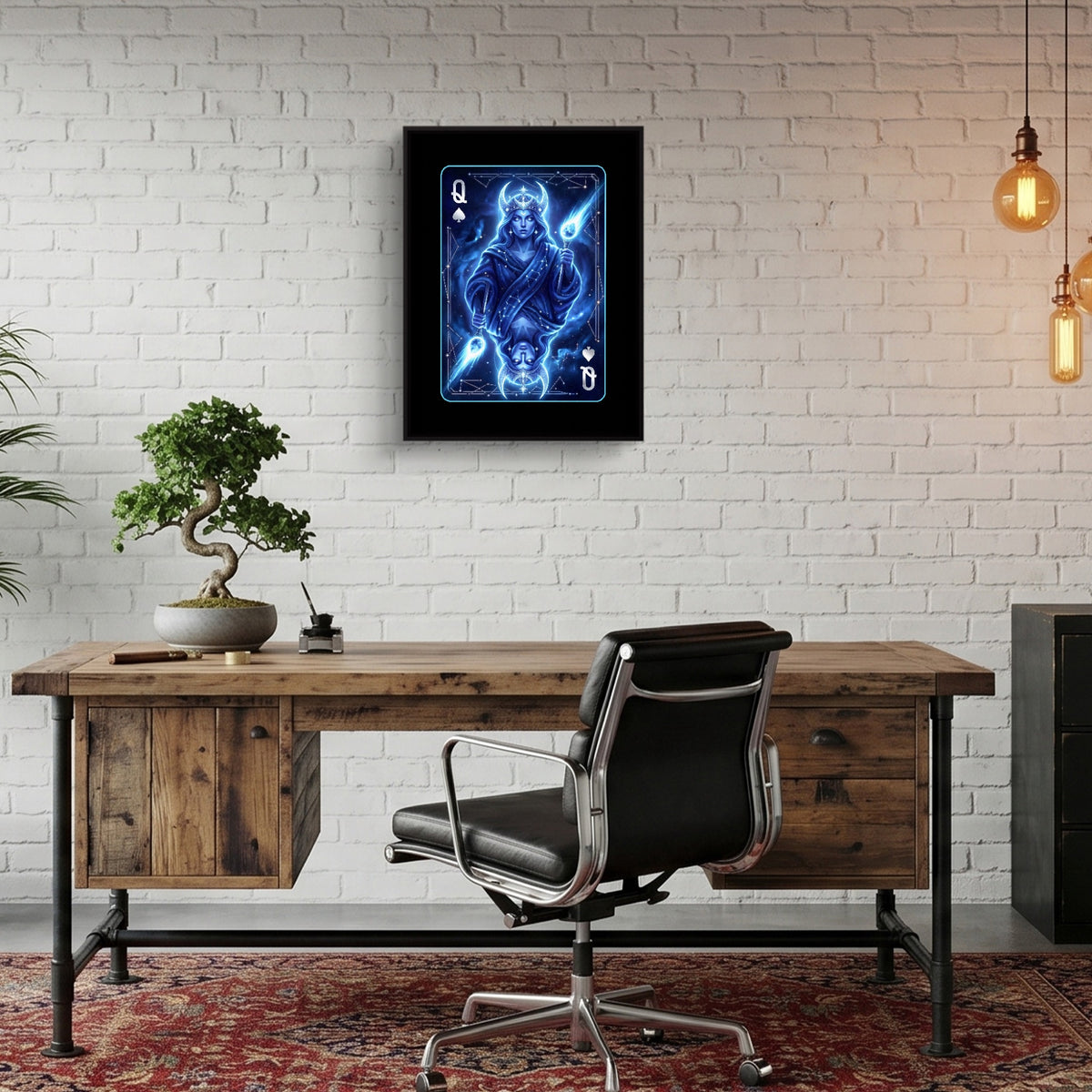 Space Queen Spades Card — space queen spades card sq bonsai office 1port framed black