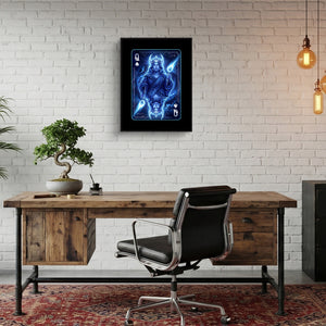 Space Queen Spades Card — space queen spades card sq bonsai office 1port framed black