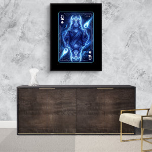 Space Queen Spades Card — space queen spades card sq luxurious room granite wall 1port framed black