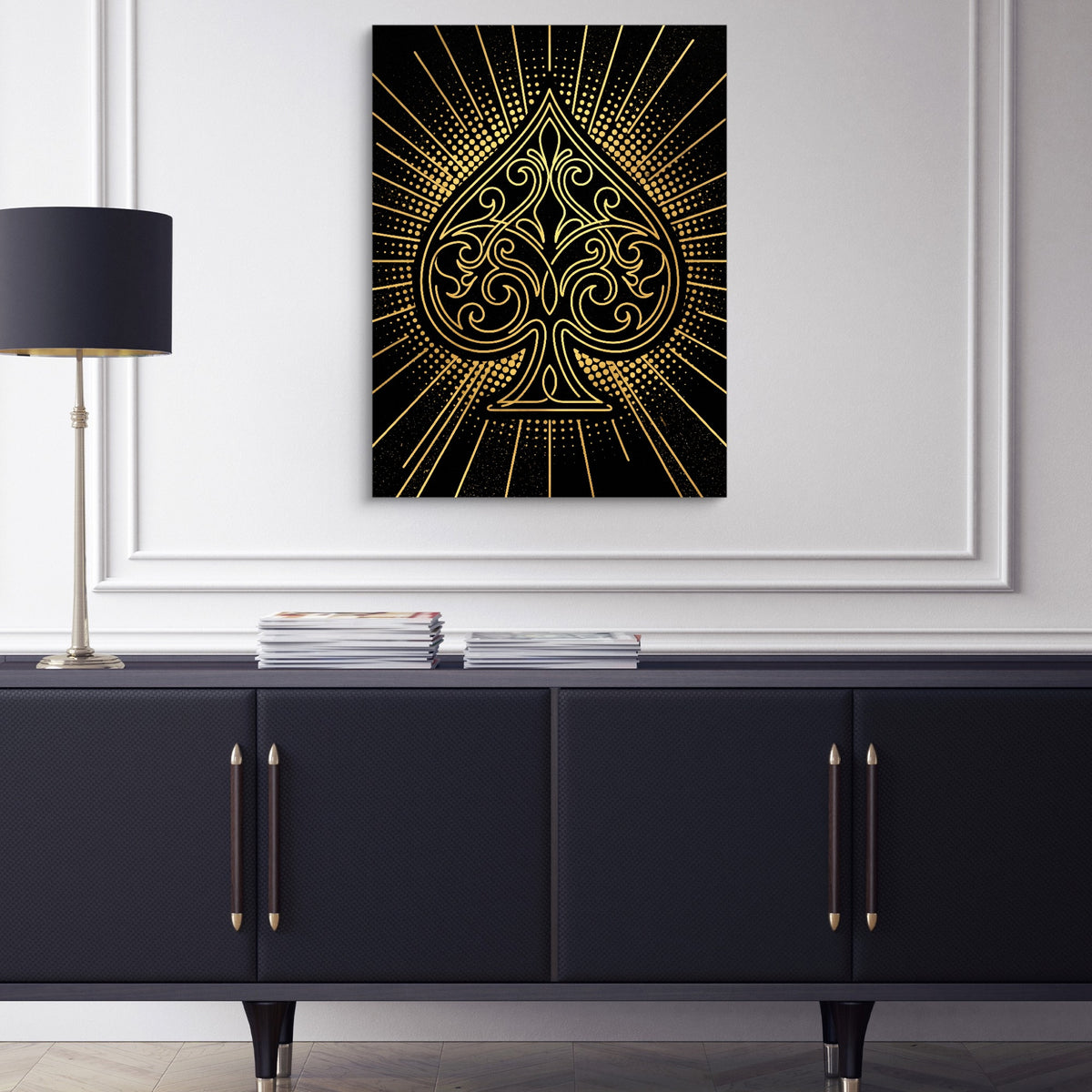 Spade Golden Radiance — spade golden radiance sq blue cabinet 1port flush print