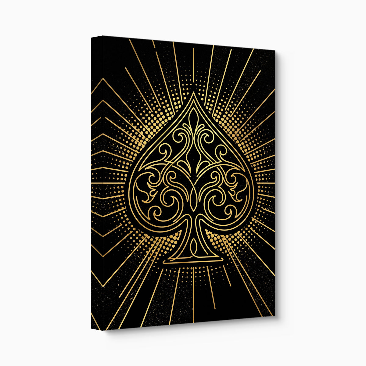 Spade Golden Radiance — spade golden radiance angled flush print