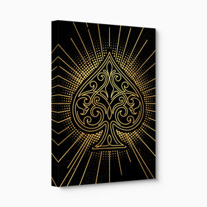 Spade Golden Radiance — spade golden radiance angled flush print