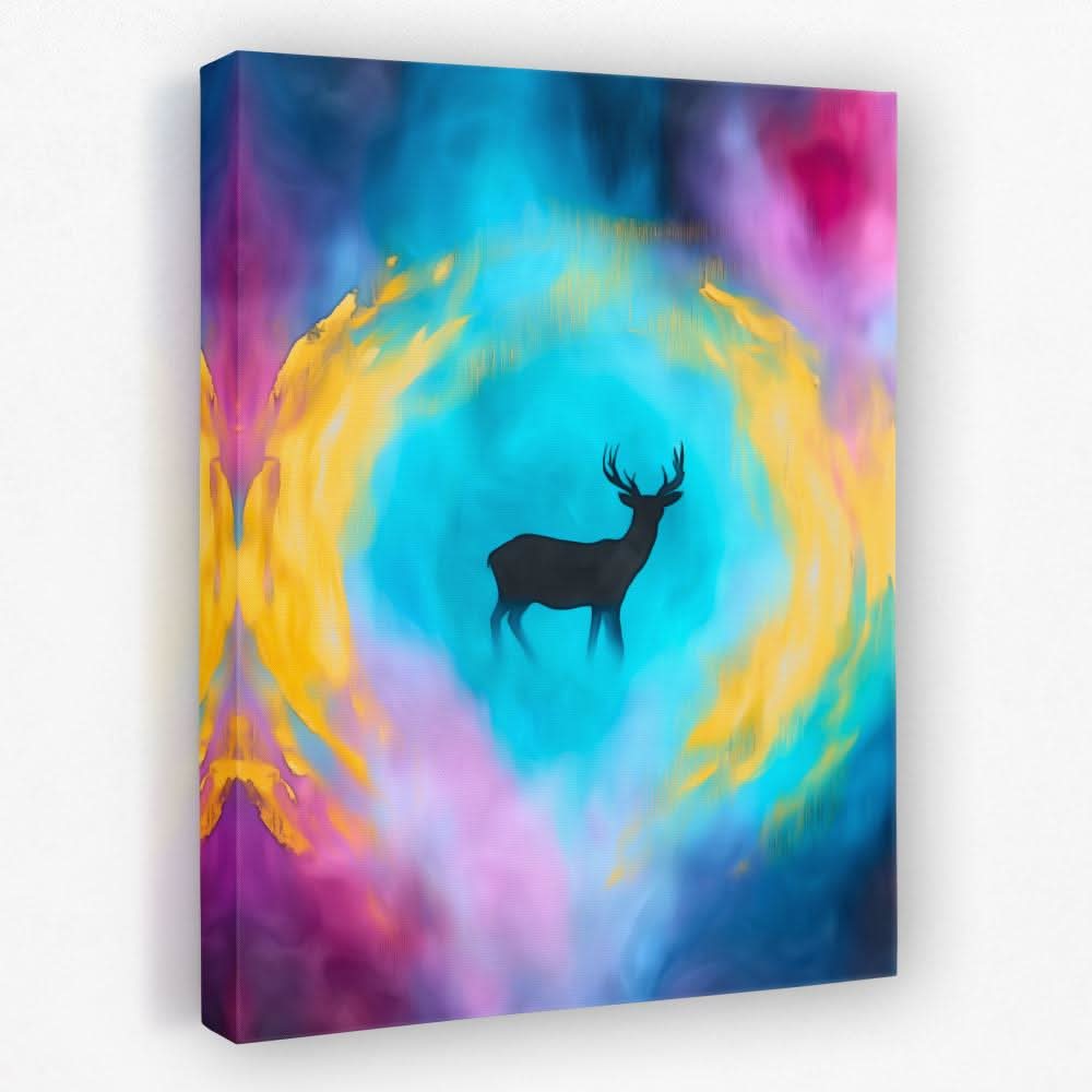 Spectrum Guardian - Deer Canvas Wall Art
