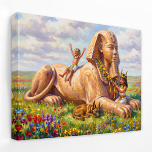 Sphinx Giza Dreamscape — Sphinx Giza Dreamscape Landscape   Side View   Mirror Wrap 128