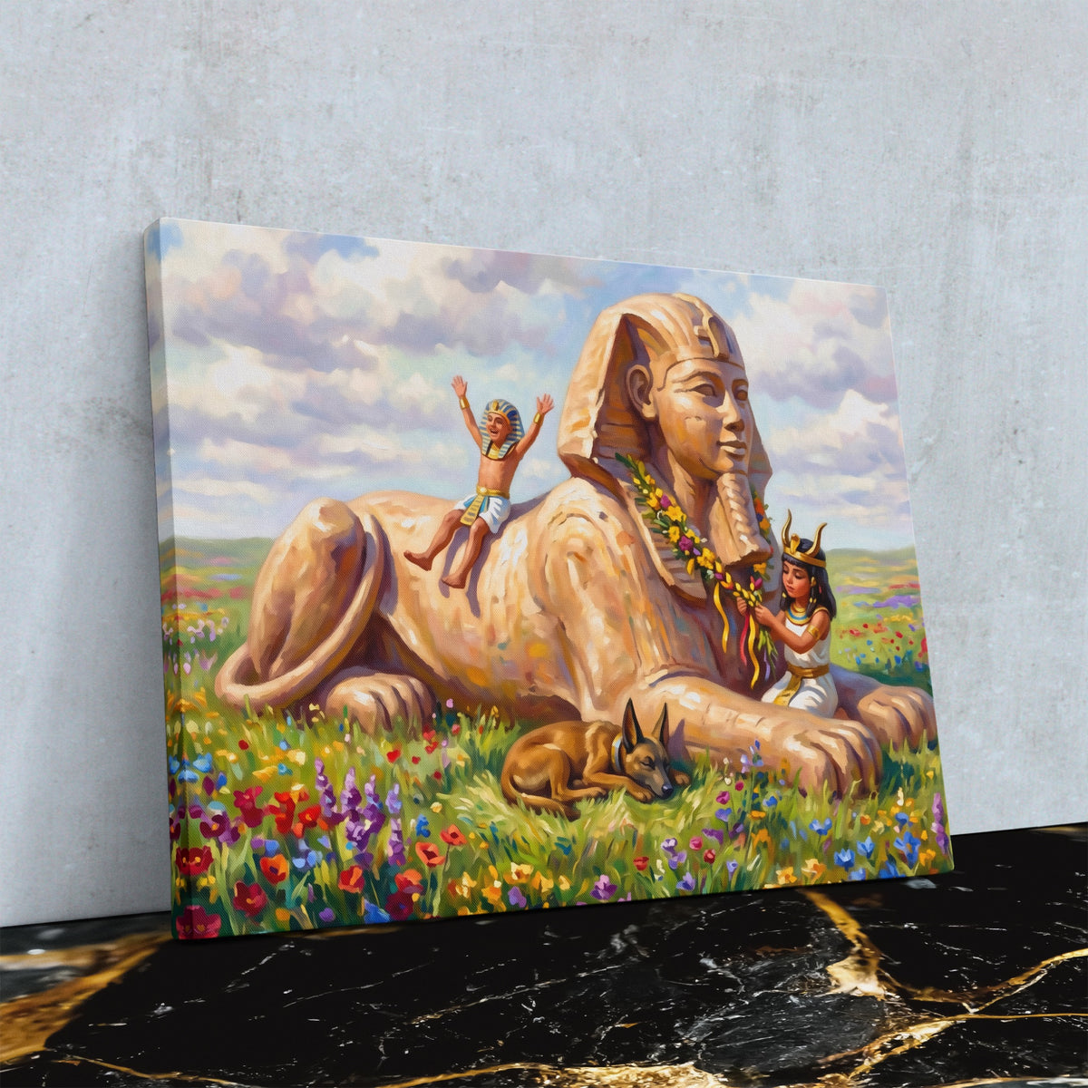 Sphinx Giza Dreamscape — Sphinx Giza Dreamscape Against Wall4x5 Reflect 16