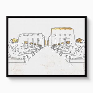 Sphinxes Temple Avenue — sphinxes temple avenue white studio framed black