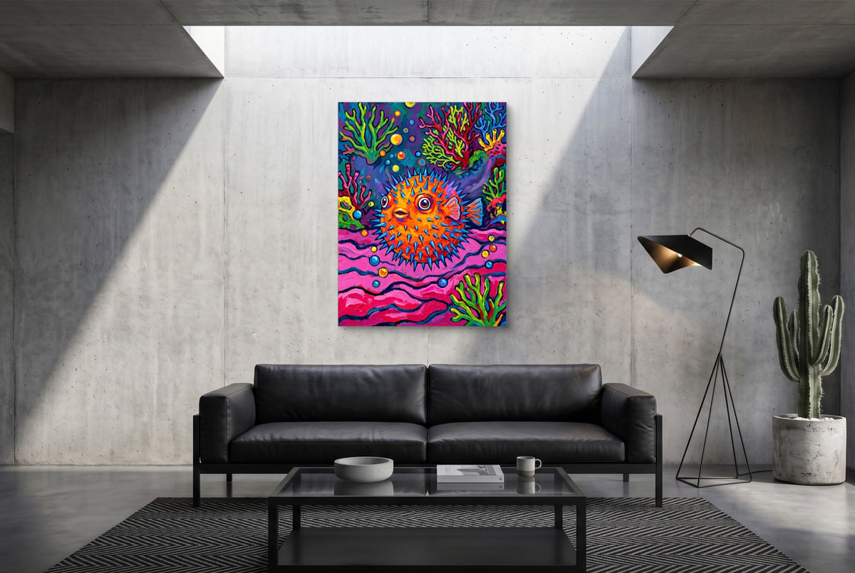 Spiny Ocean Orb — spiny ocean orb modern minimalist living room 1port flush print
