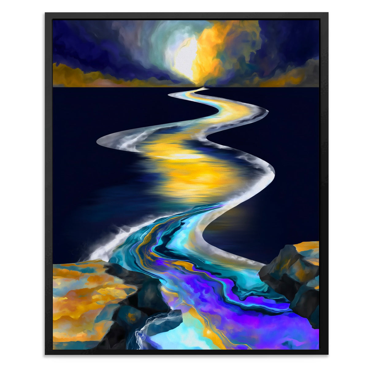 Spiral River Ascension - Luxury Wall Art