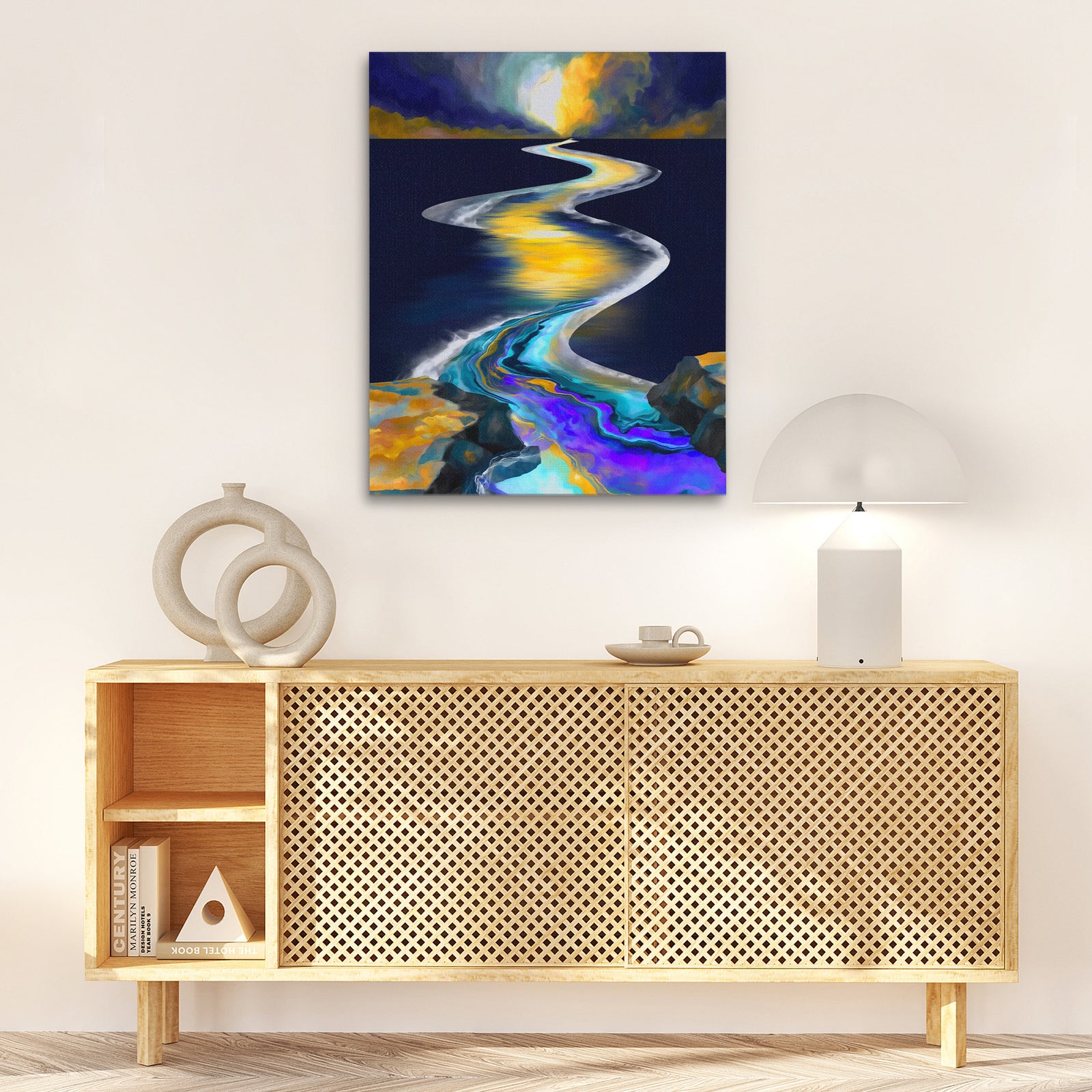 Spiral River Ascension - Luxury Wall Art