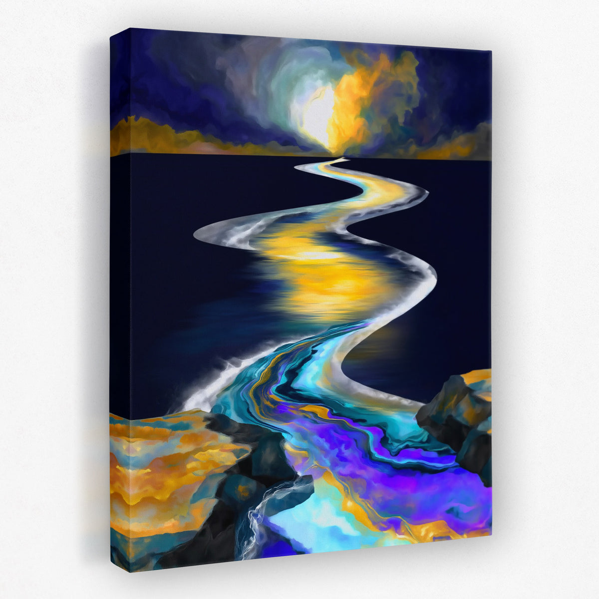 Spiral River Ascension - Luxury Wall Art