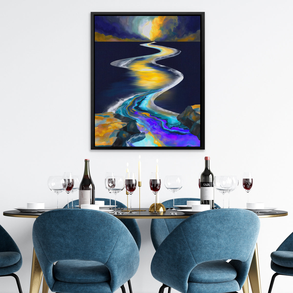 Spiral River Ascension - Luxury Wall Art