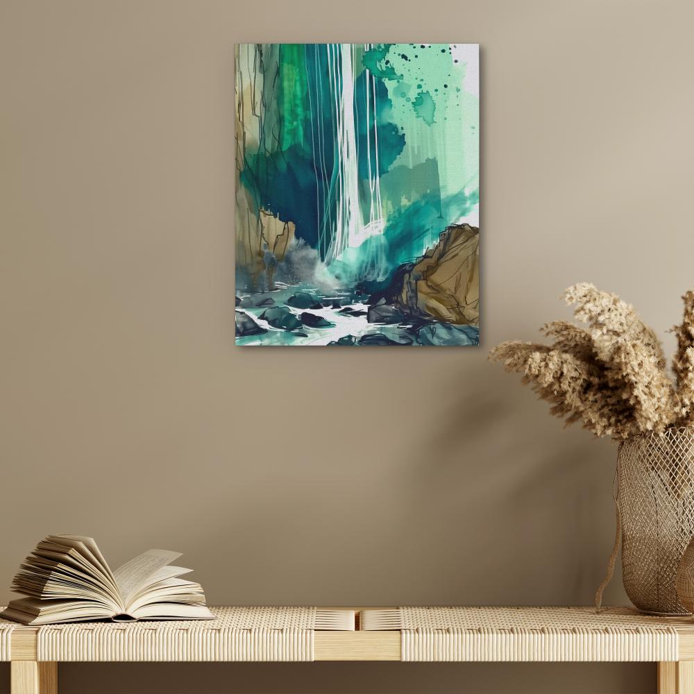 Splashing Waterfall - Luxury Wall Art