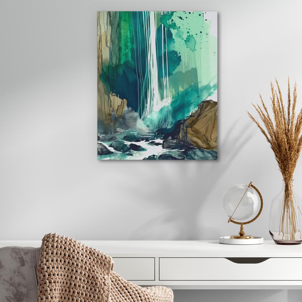 Splashing Waterfall - Luxury Wall Art