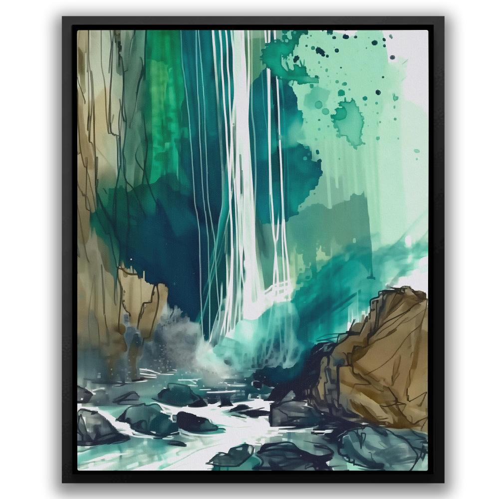 Splashing Waterfall - Luxury Wall Art