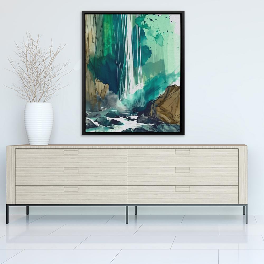 Splashing Waterfall - Luxury Wall Art