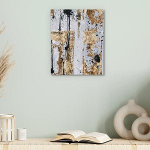 Spots Gold And Black - Luxury Wall Art