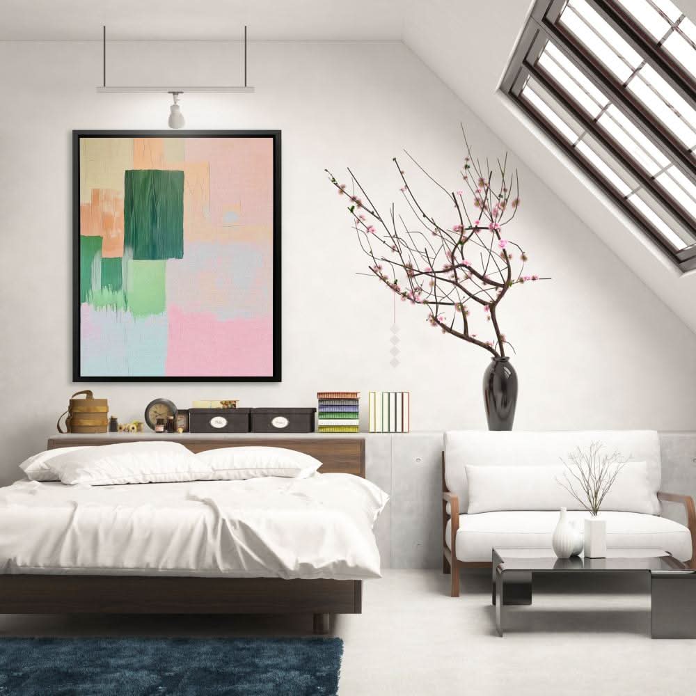 Spring Minimalism - Abstract Pastel Canvas Wall Art