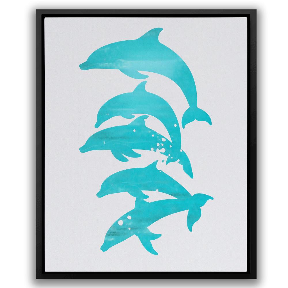 Stacked Dolphins - Luxury Wall Art