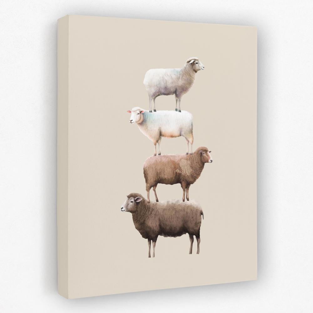 Stacked Sheep - Luxury Wall Art