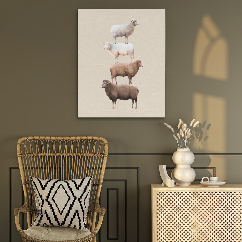 Stacked Sheep - Luxury Wall Art