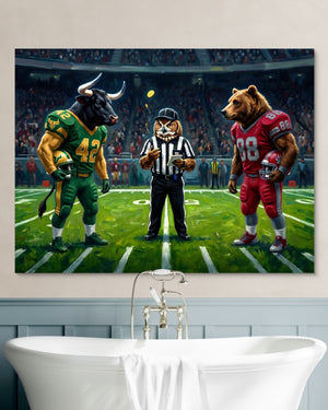 Stadium Referee Showdown — stadium referee showdown psd white wall green bath 1land flush print