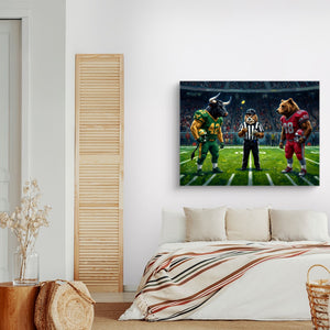 Stadium Referee Showdown — stadium referee showdown sq land nice bedroom 1land flush print