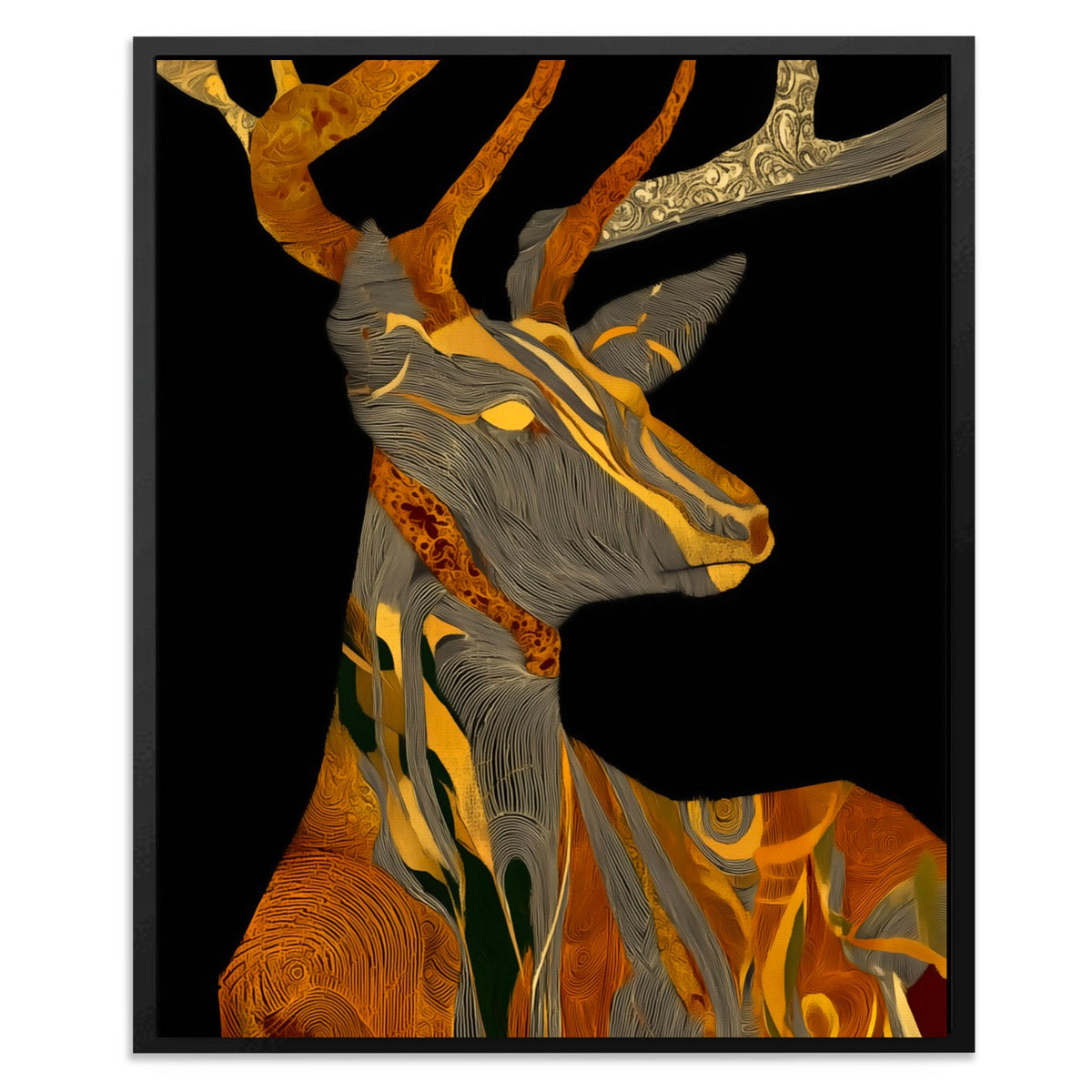 Stag Autumn Fire - Luxury Wall Art