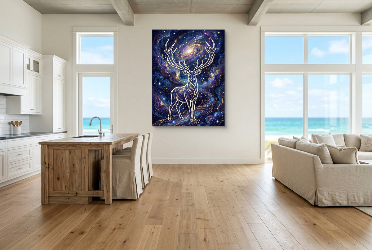Stag Cosmic Glow — stag cosmic glow living room with ocean view 2 1port flush print