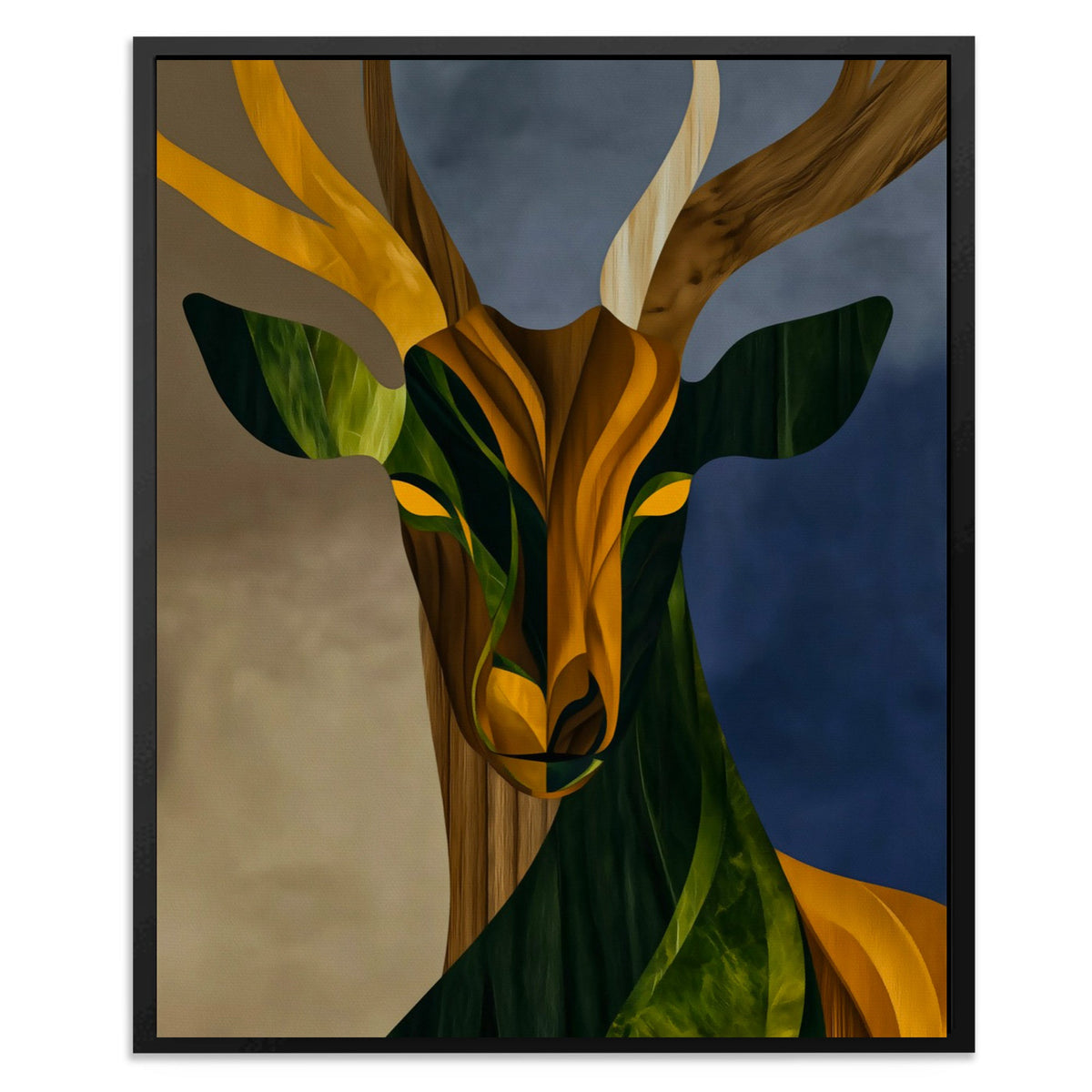 Stag Golden Forest - Luxury Wall Art