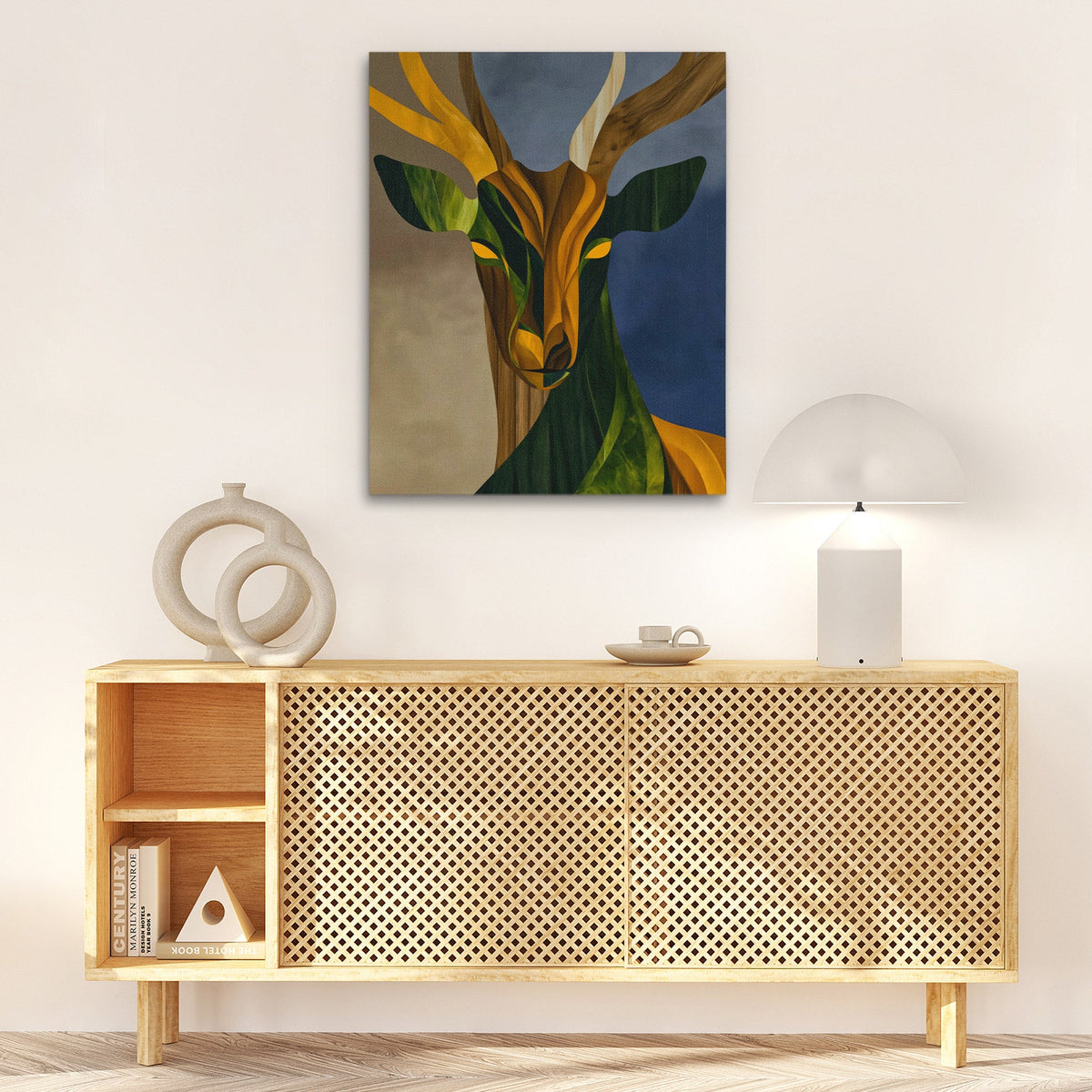 Stag Golden Forest - Luxury Wall Art
