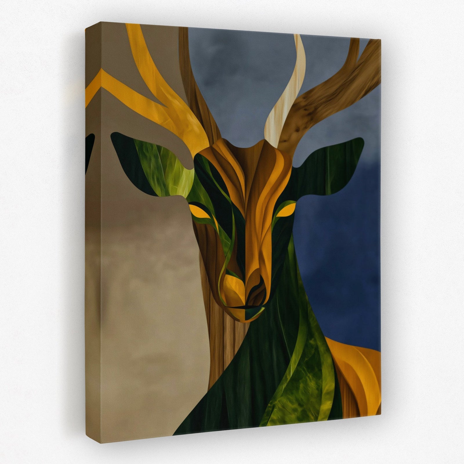 Stag Golden Forest - Luxury Wall Art