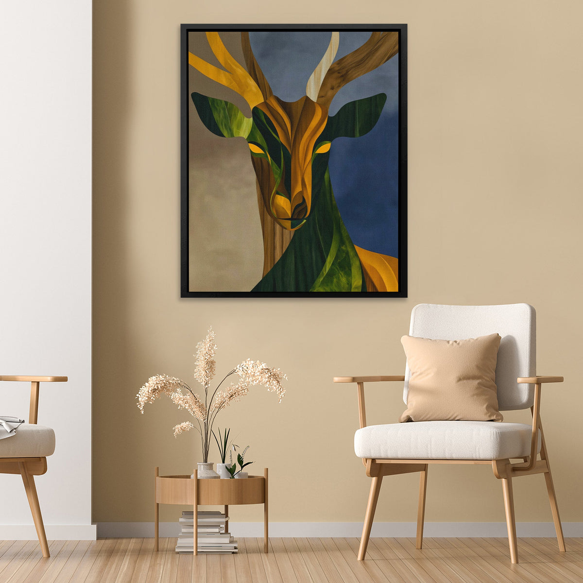 Stag Golden Forest - Luxury Wall Art