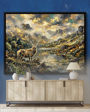 Stag Golden Lake — stag golden lake psd royal blue console 1land framed black