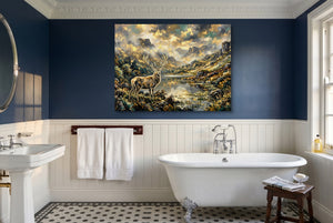 Stag Golden Lake — stag golden lake small bathroom interior 2 1land flush print