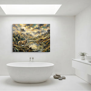 Stag Golden Lake — stag golden lake sq minimalist bathroom 1land flush print