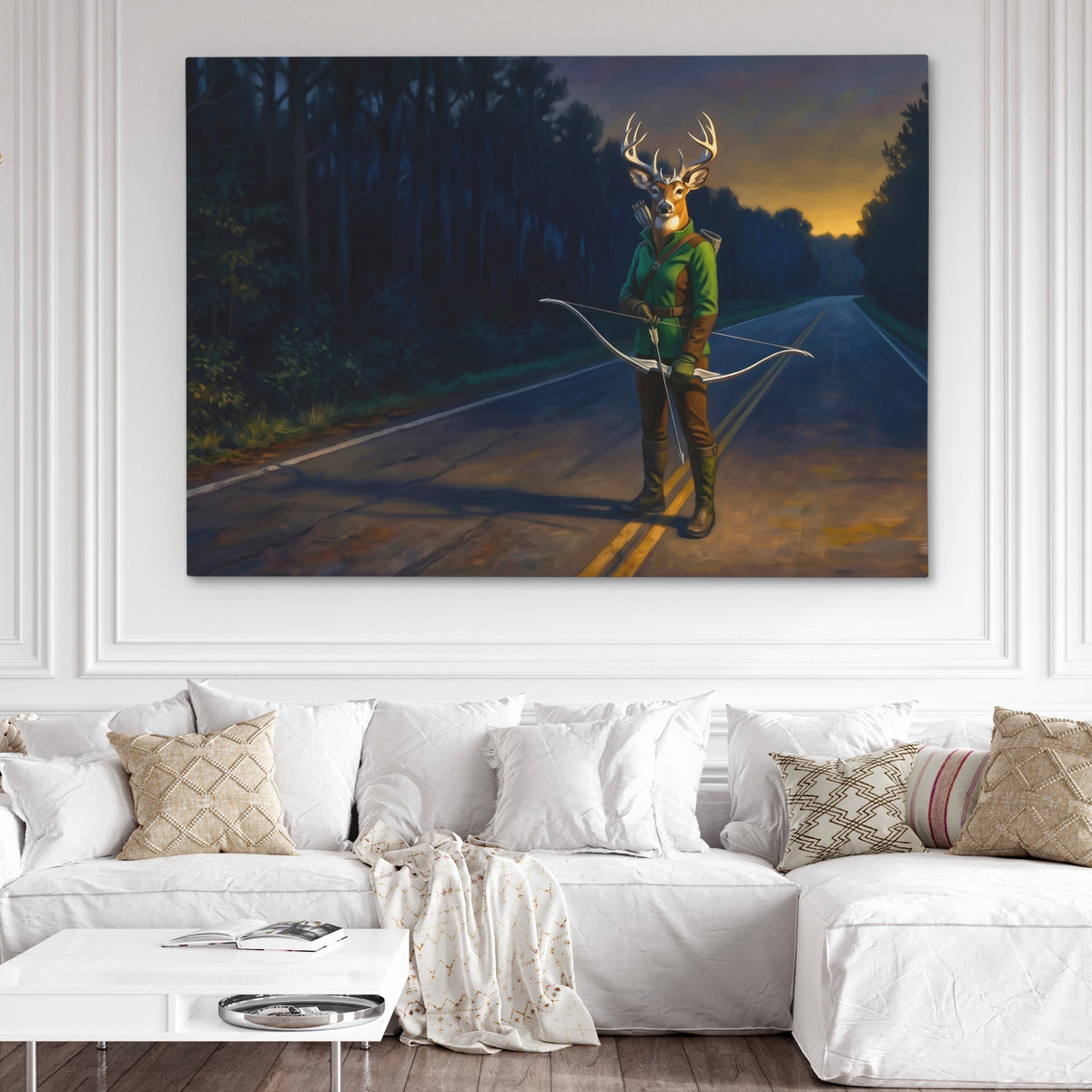 Stag Roadside Hunter — Stag Roadside Hunter White Couch and Wall 270