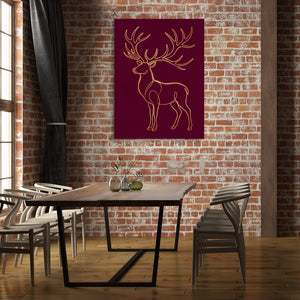 Stag Ruby Veins - Luxury Wall Art