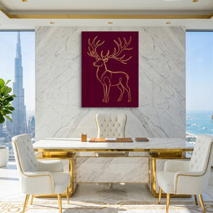 Stag Ruby Veins - Luxury Wall Art