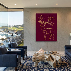 Stag Ruby Veins - Luxury Wall Art