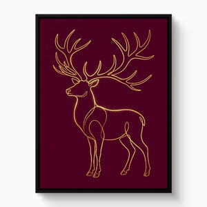 Stag Ruby Veins - Luxury Wall Art
